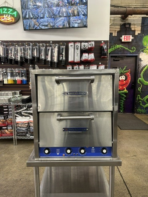 Bakers Pride P44S Counter-Top Electric Pizza Deck Oven - 208V - Single Phase - Two Compartments (USED UNIT)