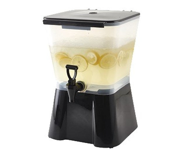 Winco PBD-3SK Black Non-Insulated 3 Gallon Beverage Dispenser
