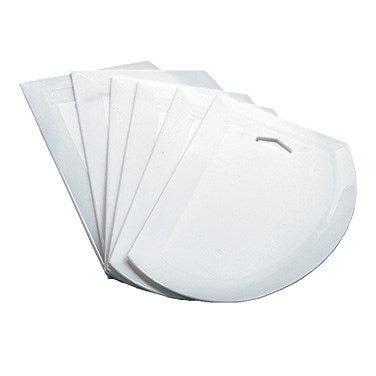 Winco PDS-7 1 Pack 7-1/2"x4-3/4" White Plastic Dough Scraper/Cutter