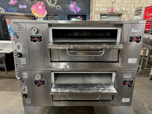 Bakers Pride DS-990 SuperDeck Series 65" Natural Gas (USED)  Double Deck  Pizza Oven 140,000 BTU