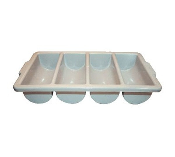 Winco PL-4B 4 Compartment Plastic Cutlery Organizer Bin