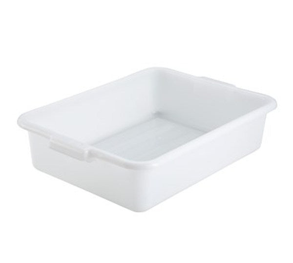 Winco PL-5W 5" Depth White Dish Box