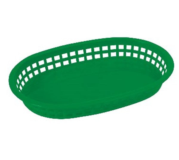 Winco PLB-G 1 Dozen Green Oval Platter Basket