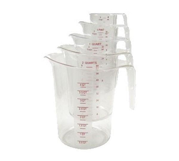 Winco PMCP-5SET 5 Piece Measuring Cup Set