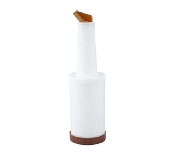 Winco PPB-1B 1 Quart Mutli Pour Bottle with Brown Spout and Lid