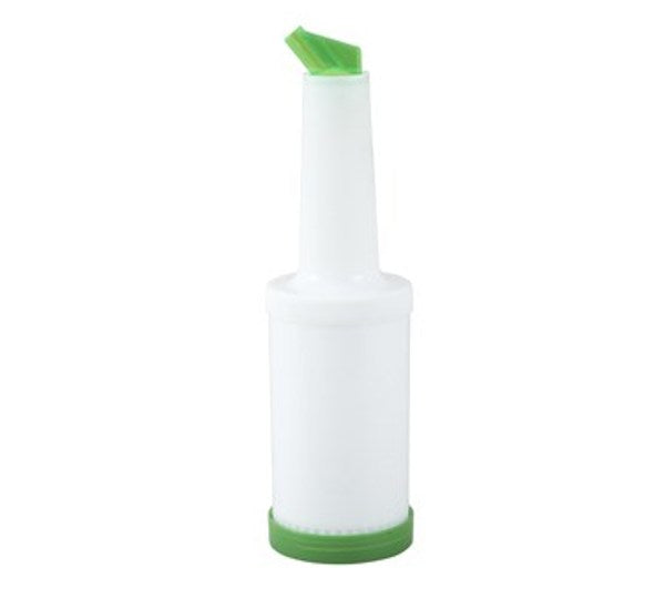 Winco PPB-2G 2 Quart Mutli Pour Bottle with Green Spout and Lid