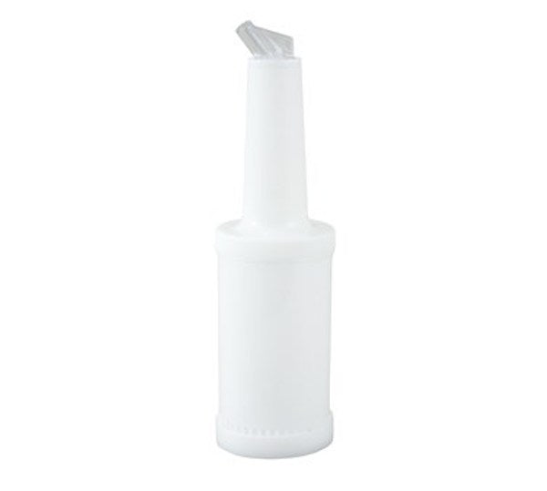 Winco PPB-1W 1 Quart Mutli Pour Bottle with White Spout and Lid