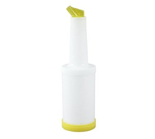 Winco PPB-2Y 2 Quart Mutli Pour Bottle with Yellow Spout and Lid