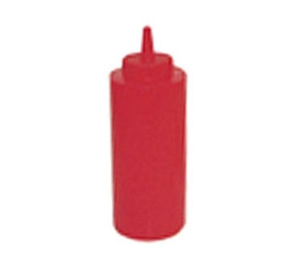 Winco PSB-08R Six Pack of 8 oz Red Squeeze Bottles