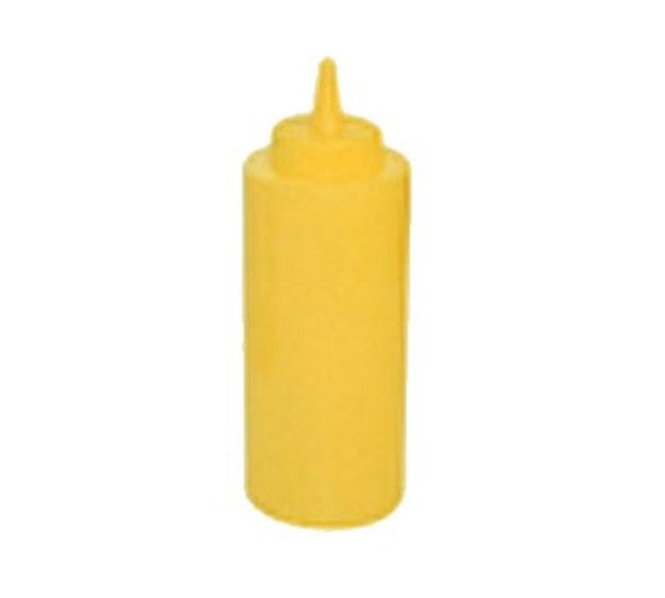 Winco PSB-08Y Six Pack of 8 oz Yellow Squeeze Bottles