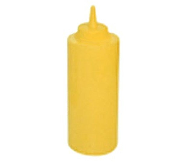 Winco PSB-24Y 6 Pack of 24oz. Yellow Plastic Squeeze Bottle