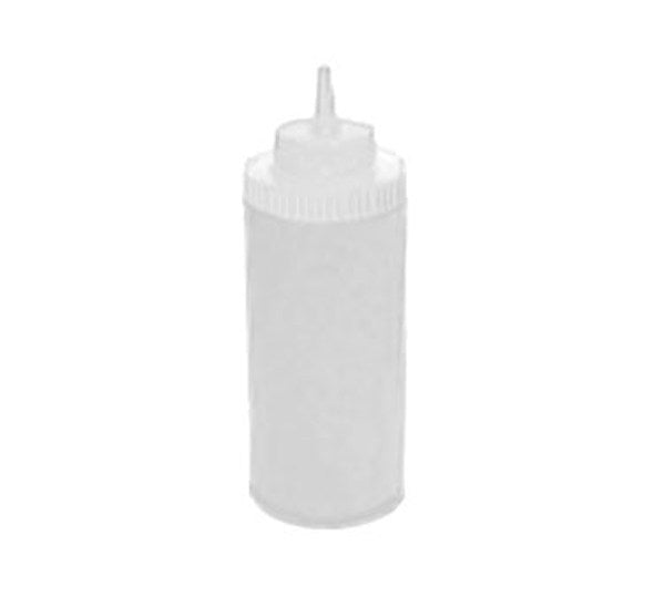 Winco PSW-16 6 Pack of 16oz Clear Wide Mouth Plastic Squeeze Bottle