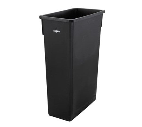 Winco PTC-23K 23 Gallon Black Slender Trash Can