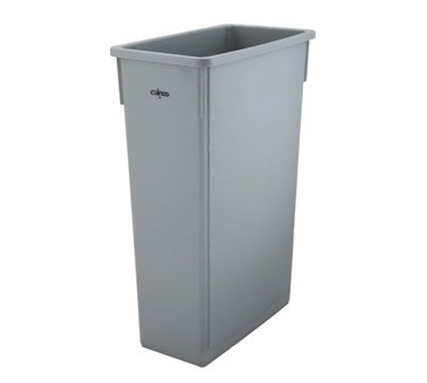 Winco PTC-23SG 23 Gallon Gray Slender Trash Can