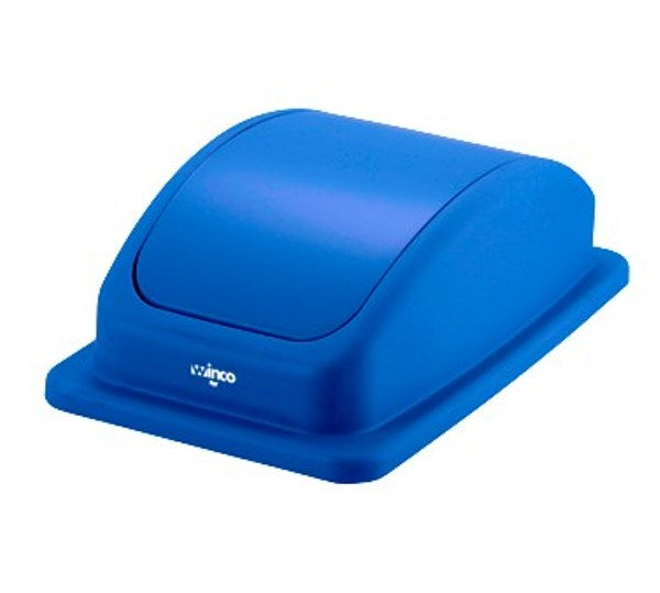 Winco PTCL-23L Blue Plastic Trash Can Cover