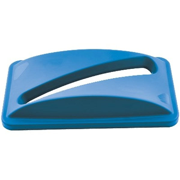 Winco PTCP-23L Blue Plastic Paper Recycling Trash Can Cover