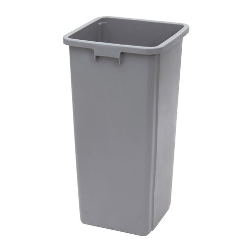 Winco PTCS-23G 23 Gallon Gray Tall Square Trash Can