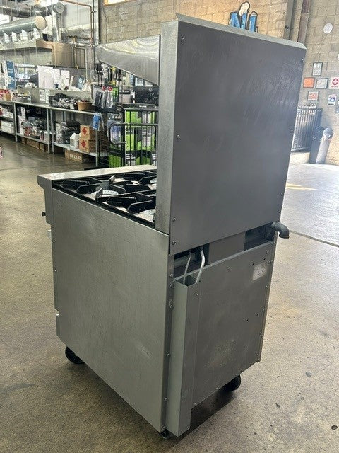 THERMA-TEK TMD24-4-1 24" Natural Gas Range with 4 Burners and Space Saver Oven, 147000 BTU  - (USED UNIT)
