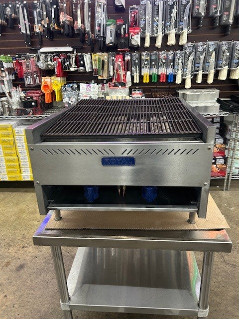 ROYAL RCB-24 Heavy Duty Gas Charbroiler with Two (2) Burners 24" - 80,000 BTU (USED)