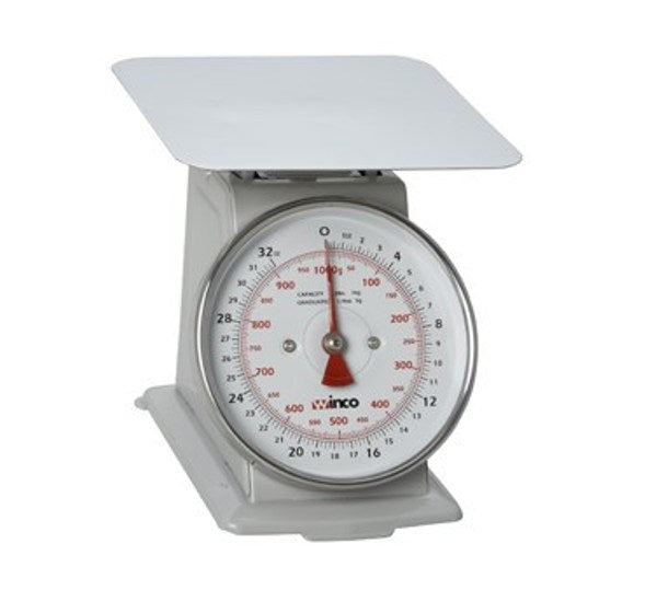 Winco SCAL-62 2lb Receiving Scale with 6.5" Dial and Quarter-Ounce Graduations
