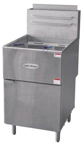 Serv-Ware SGF-70N  75 lb. Capacity Natural Gas Fryer, 5 Tube Burners - 150,000 BTU