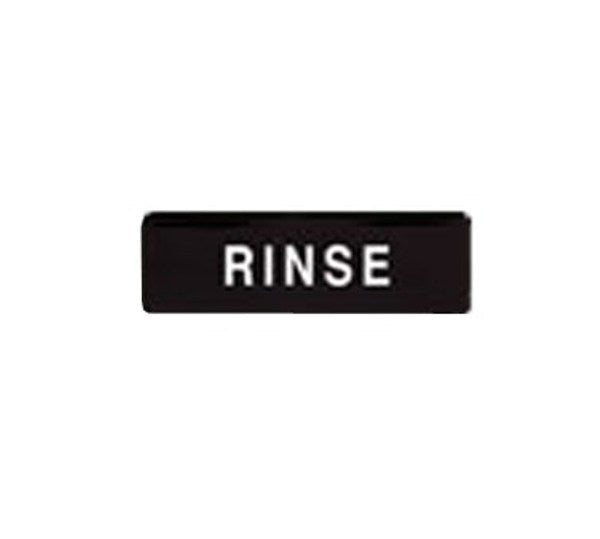 Winco SGN-327 3" x 9" Black "RINSE" Sign