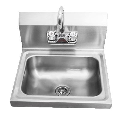 Sapphire SMHS-02 12" W Wall Mounted Hand Sink - 4 1/2" Bowl Depth