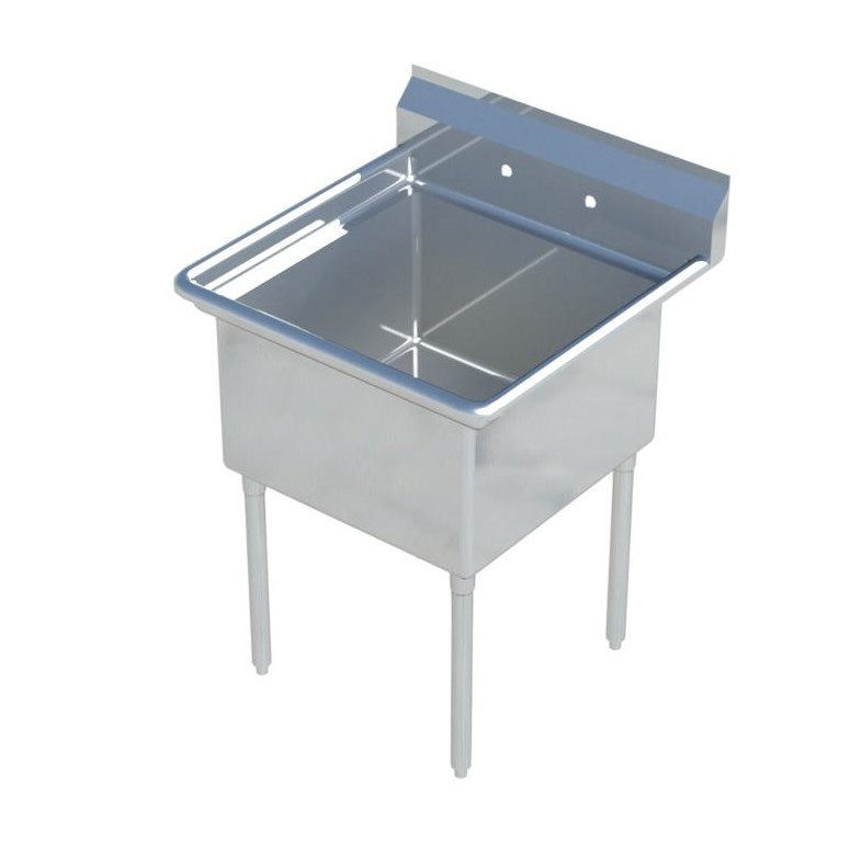 Sapphire SMS1818 One Compartment Sink - NSF - 23" Total Width (18"x18" Bowl)