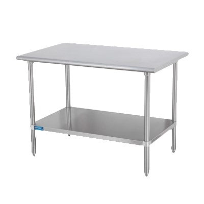 Sapphire SMT-1424G  24"Wx14"D Stainless Steel Work Table with Galvanized Shelf and Legs