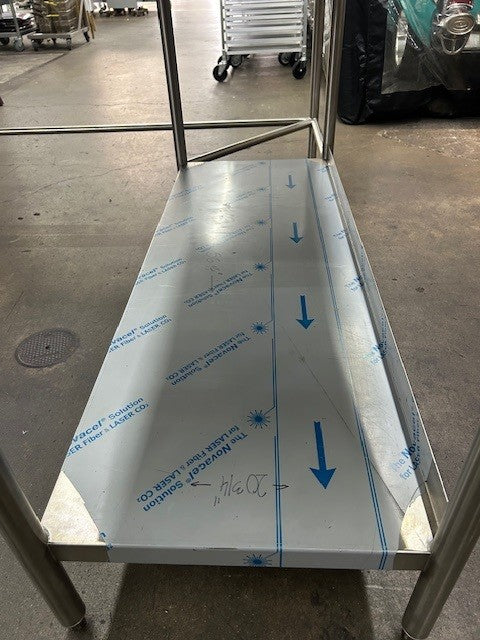 Custom Stainless Steel L-Shaped Soiled Dish Table With Stainless Steel Undershelf