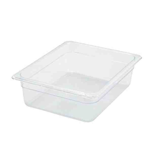 Winco SP7204 Food Pan, Plastic 1/2-Size Pan 4" 12-4/5" x 10-7/16" x 3-15/16"