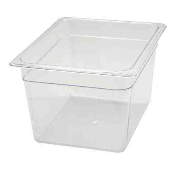 Winco SP7208 Food Pan, Plastic 1/2-Size Pan 8" 12-4/5" x 10-7/16" x 7-7/8"