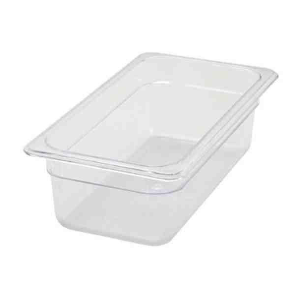 Winco SP7304 Food Pan, Plastic 1/3-Size Pan 4" 12-4/5" x 6-15/16" x 3-15/16"