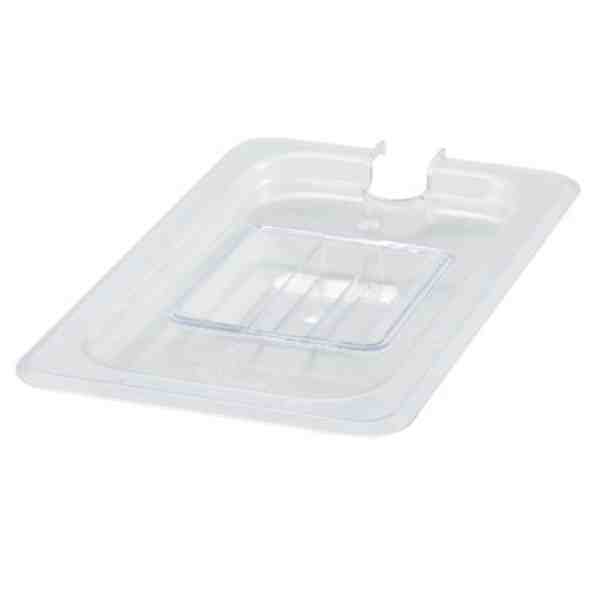 Winco SP7400C Food Pan Cover, Plastic 1/4-Pan Slotted 10-7/16" x 6-3/8" For Pan SP7402-SP7408