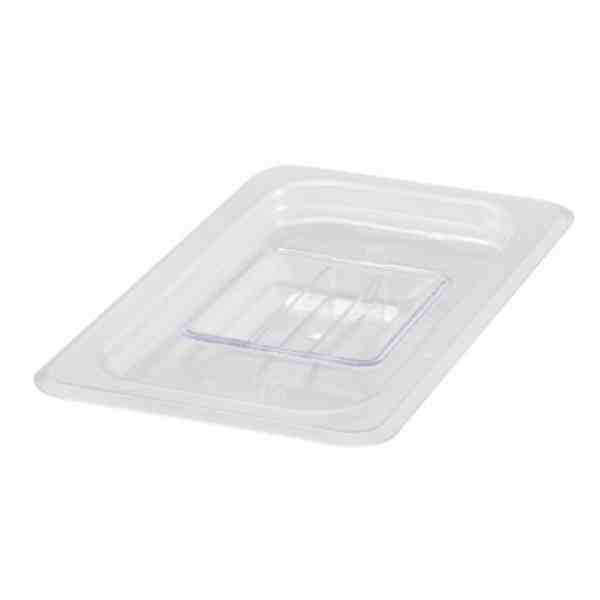 Winco SP7400S Food Pan Cover, Plastic 1/4-Pan Solid 10-7/16" x 6-3/8" For Pan SP7402-SP7408