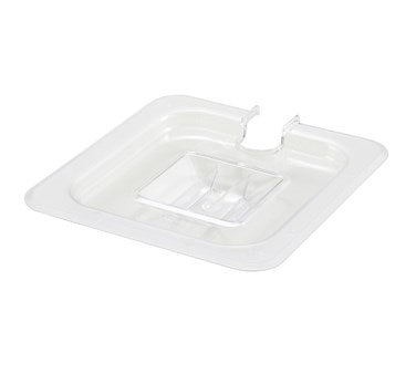 Winco SP7600C Food Pan Cover, Plastic 1/6-Pan Slotted 6-15/16" x 6-3/8" For Pan SP7602-SP7606