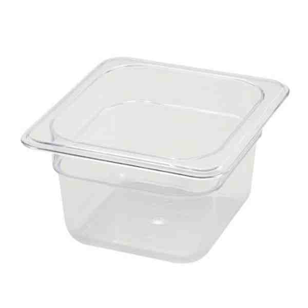 Winco SP7604 Food Pan, Plastic1/6 -Size Pan 4" Deep 6-15/16" x 6-3/8" x 2-1/2"