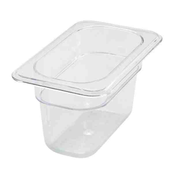 Winco SP7904 Food Pan, Plastic1/9 -Size Pan 4" Deep 6-15/16" x 4-1/4" x 4"
