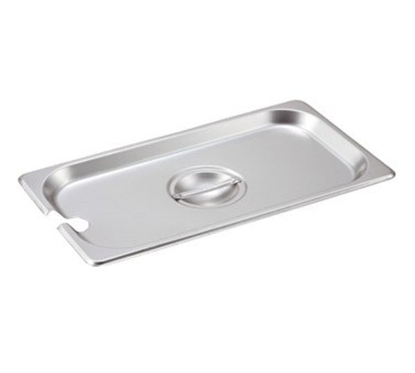Winco SPCT Third  Size Slotted Steam Table Pan Cover with Handle