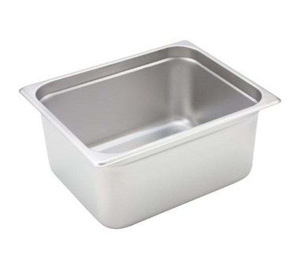 Winco SPJH-206 22 Gauge Half-Size 6" Deep Stainless Steel Anti-Jam Steam Table Pan