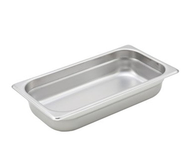 Winco SPJH-302 22 Gauge Third-Size 2 1/2" Deep Stainless Steel Anti-Jam Steam Table