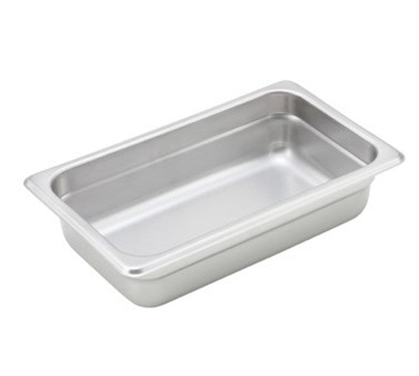 Winco SPJH-402 22 Gauge Quarter-Size 2 1/2" Deep Stainless Steel Anti-Jam Steam Table Pan