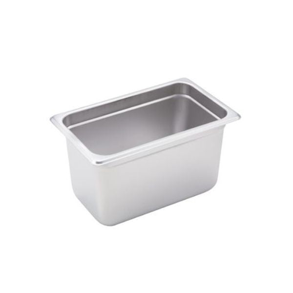 Winco SPJH-406 22 Gauge Quarter-Size 6" Deep Stainless Steel Anti-Jam Steam Table Pan