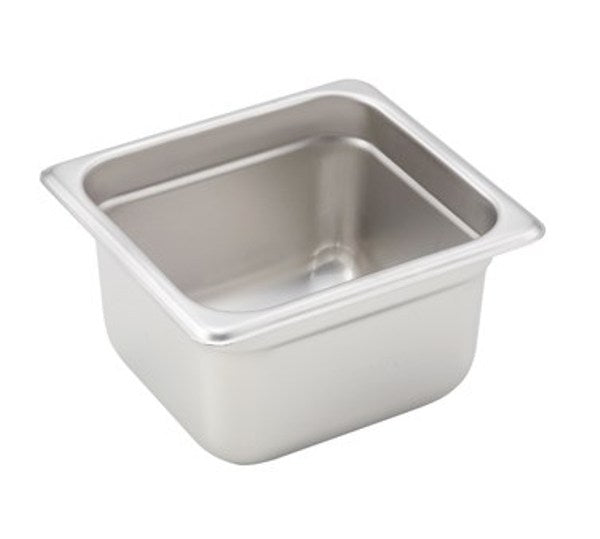 Winco SPJH-604 22 Gauge Sixth-Size 4" Deep Stainless Steel Anti Jam Steam Table Pan
