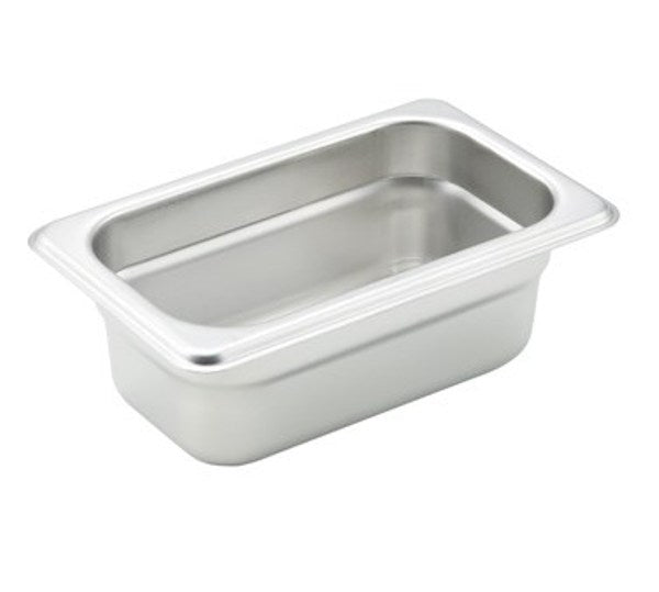 Winco SPJH-902 22 Gauge Ninth-Size 2 1/2" Deep Stainless Steel Anti Jam Steam Table Pan