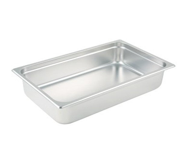 Winco SPJL-104 25 Gauge Full-Size 4" Deep Stainless Steel Anti-Jam Steam Table Pan