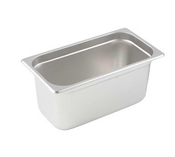 Winco SPJL-306 25 Gauge Third-Size 6" Deep Stainless Steel Anti-Jam Steam Table Pan