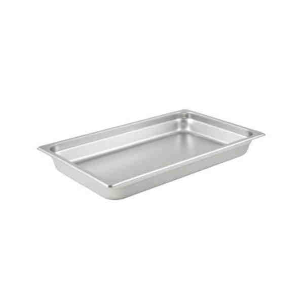 Winco SPJM-102 24 Gauge Full-Size 2 1/2" Deep Solid Anti-Jam Steam Table Pan