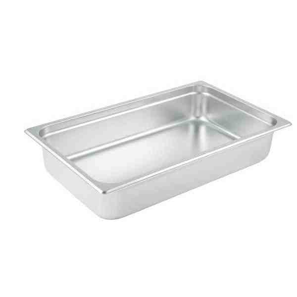 Winco SPJM-104 24 Gauge Full-Size 4" Deep  Solid Anti-Jam Steam Table Pan