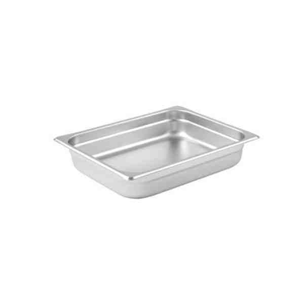 Winco SPJM-202 24 Gauge Half-Size 2 1/2" Deep Solid Anti-Jam Steam Table Pan